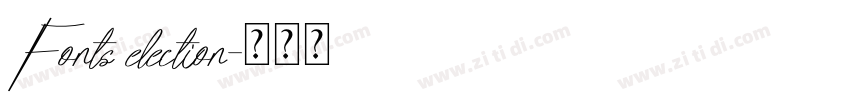 Fonts election字体转换